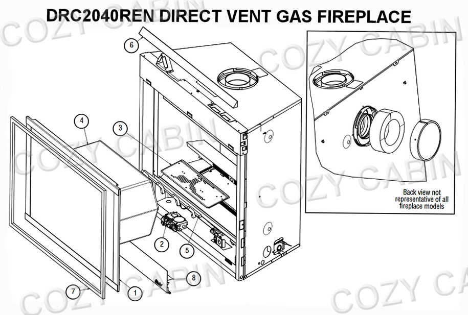 DIRECT VENT GAS FIREPLACE (DRC2040REN) #DRC2040REN